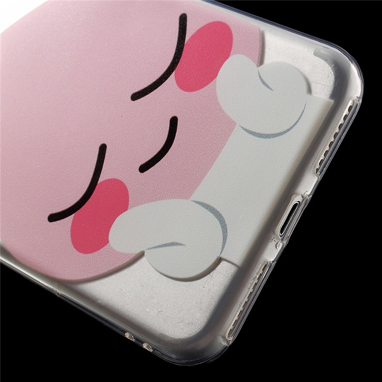 Cartoon Pattern TPU Case for iPhone 7 Plus - Peach-5