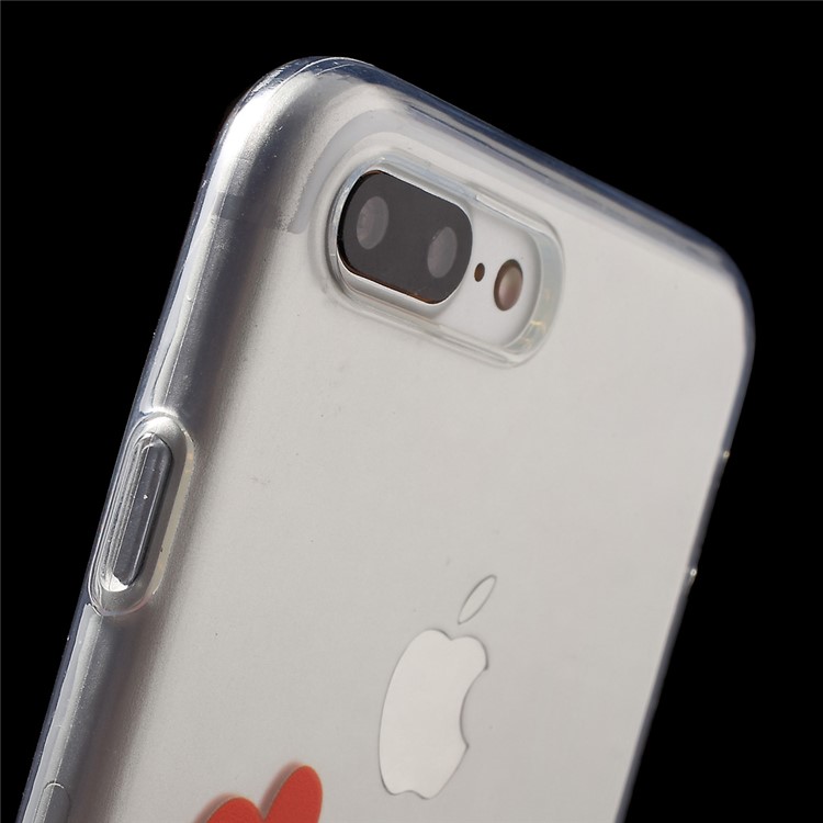 Cartoon Pattern TPU Case for iPhone 7 Plus - Peach-7