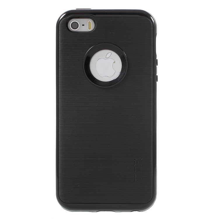 MOFI Detachable PC Frame + Brushed TPU Hybrid Case for iPhone SE/5s/5 - Black-2