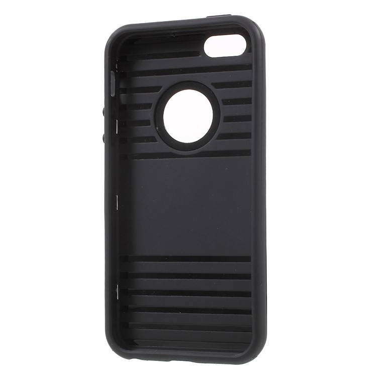 MOFI Detachable PC Frame + Brushed TPU Hybrid Case for iPhone SE/5s/5 - Black-3