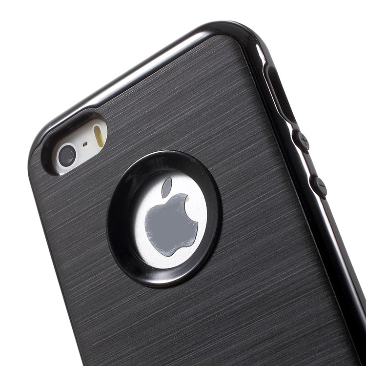 MOFI Detachable PC Frame + Brushed TPU Hybrid Case for iPhone SE/5s/5 - Black-6