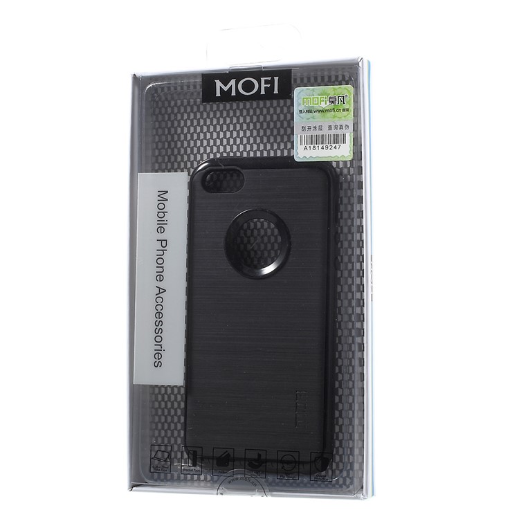 MOFI Detachable PC Frame + Brushed TPU Hybrid Case for iPhone SE/5s/5 - Black-8