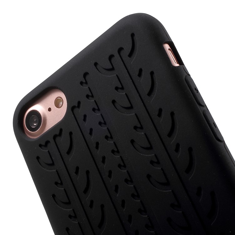 Skid-proof Tyre Tread Silicone Case for iPhone 7 4.7 Inch - Black-5