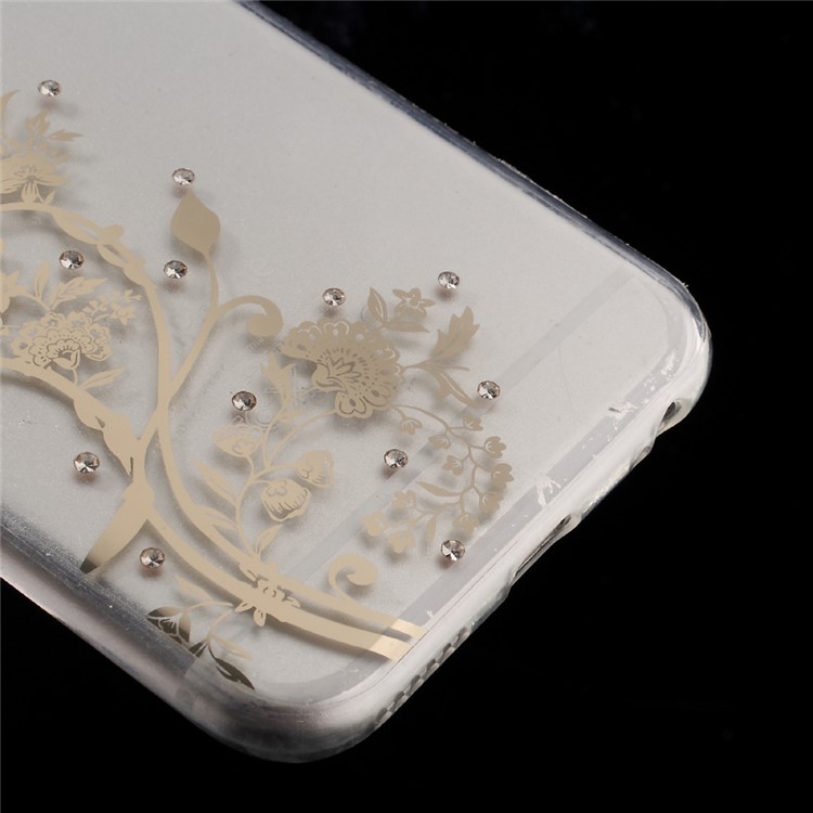 XINCUCO Floral Style IMD TPU Case for iPhone 6s / 6 Rhinestone Decoration-4