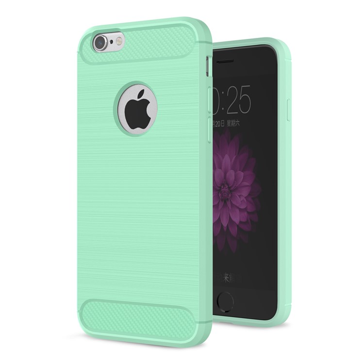 

Carbon Fibre Brushed TPU Cover for iPhone 6s Plus / 6 Plus - Cyan