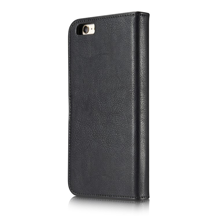 DG. MING Billetera De Cuero Dividido + Carcasa De PC Desmontable Para IPhone 6s 6 4.7 - Negro-4