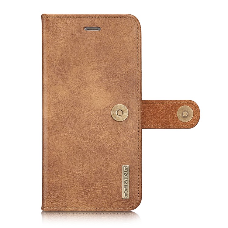 DG.MING 2-dentro-1 Bolsa de couro em couro dividida para iPhone 6s 6 4.7 polegadas-Castanho-8