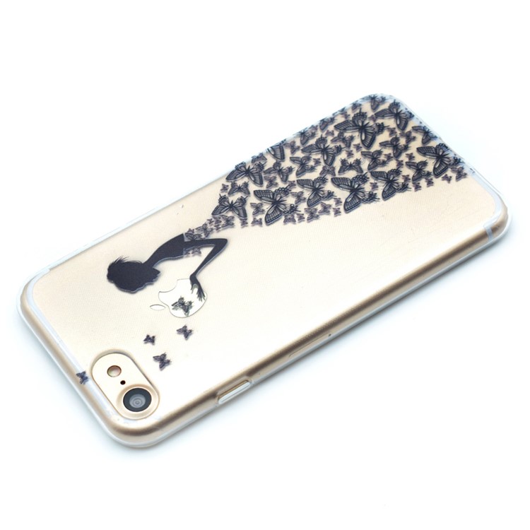 Soft TPU Phone Case for iPhone 8/7 - Beauty Pattern-2