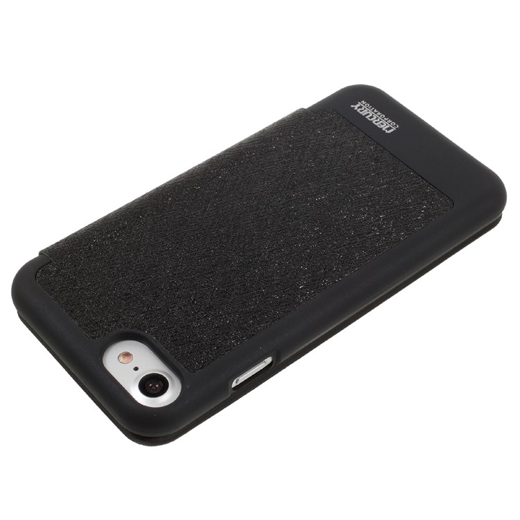 MERCURY GOOSPERY View Window Leather Flip Case for iPhone 7 4.7 with Card Slot - Black-4