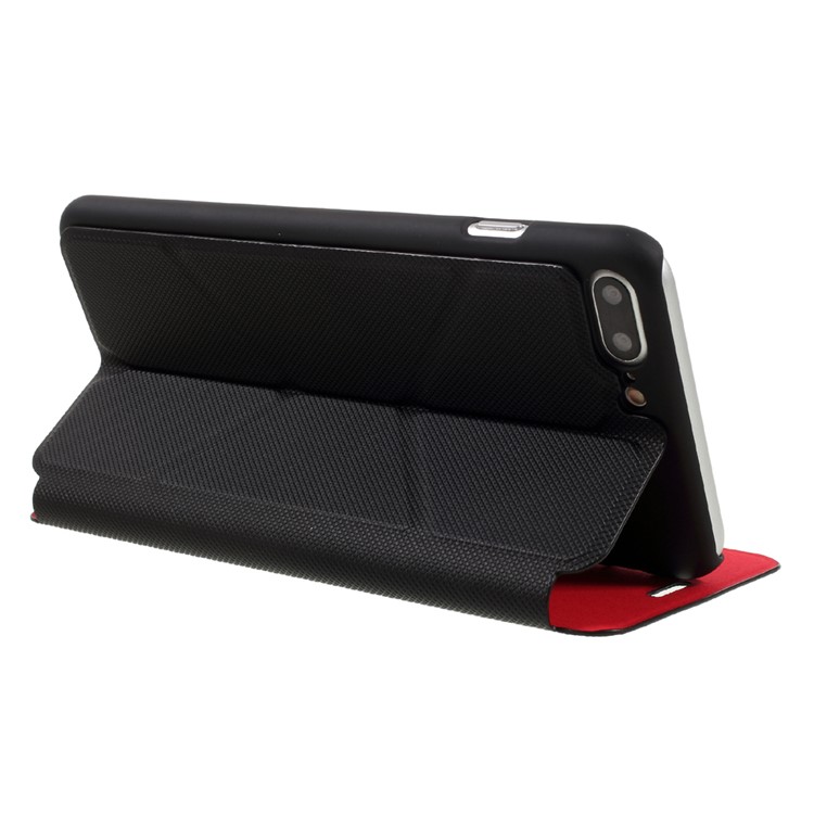 X-FITTED for iPhone 7 Plus Business Style Leather Card Holder Stand Cover-5