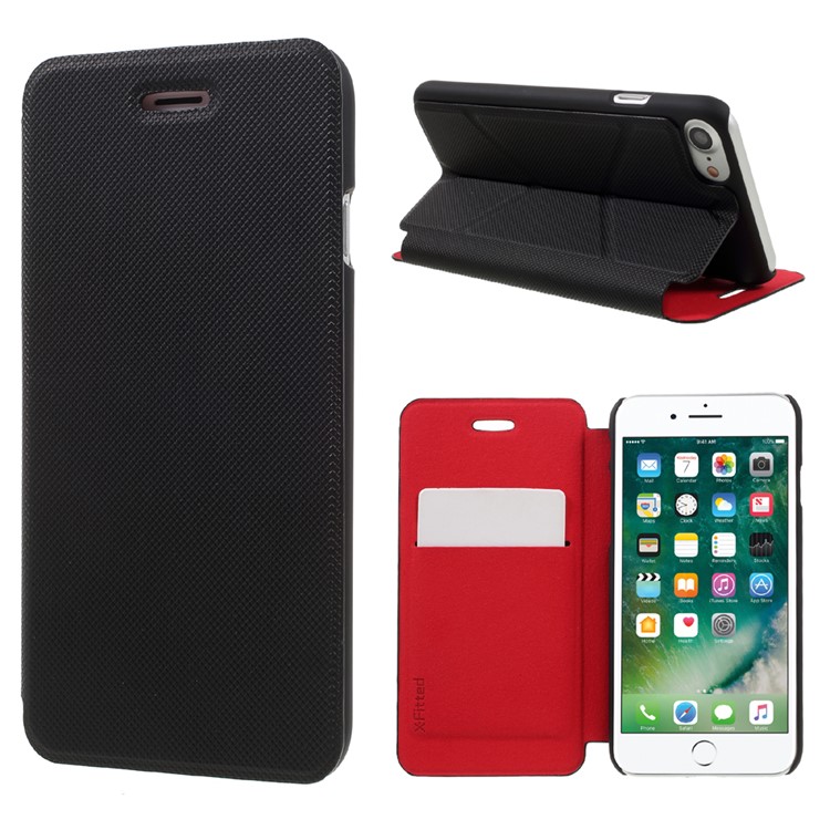 X-FITTED Contrast Color Leather Stand Case for iPhone 7 with Card Slot-1