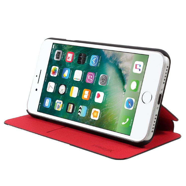 X-FITTED Contrast Color Leather Stand Case for iPhone 7 with Card Slot-4