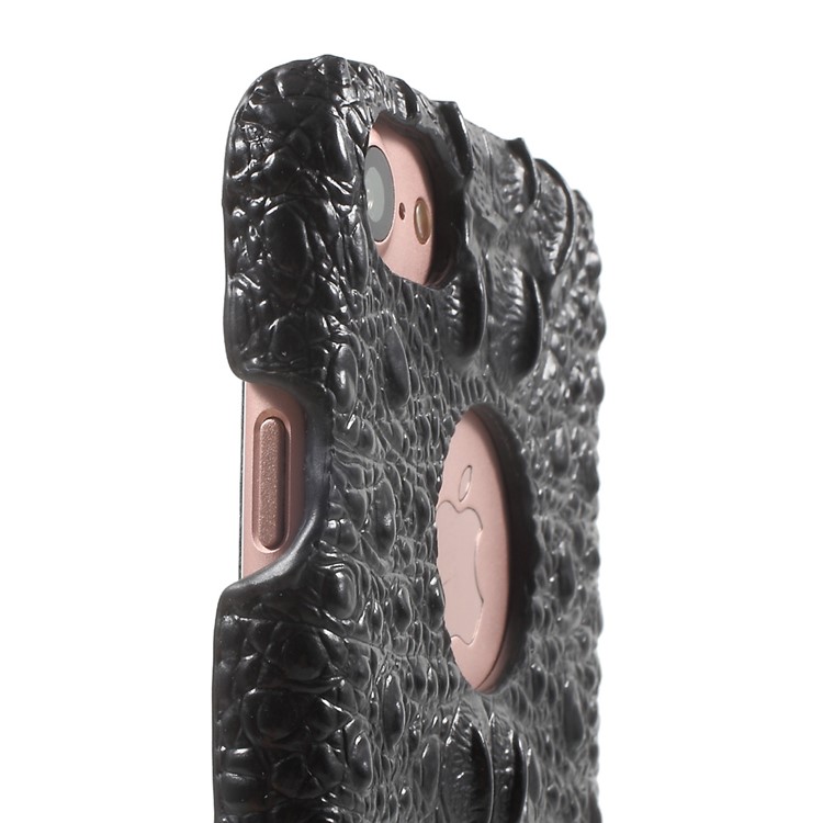 X-FITTED Crocodile Genuine Leather Coated PC Back Case for iPhone 7 4.7 - Black-6