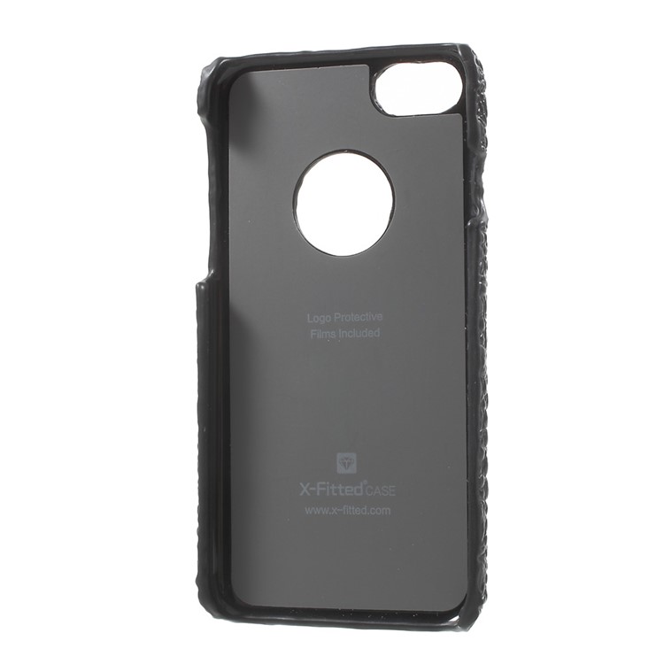 X-FITTED Crocodile Genuine Leather Coated PC Back Case for iPhone 7 4.7 - Black-7