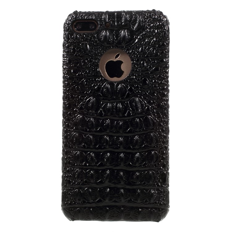 X-FITTED Crocodile Genuine Leather Coated Hard PC Case for iPhone 7 Plus - Black-2