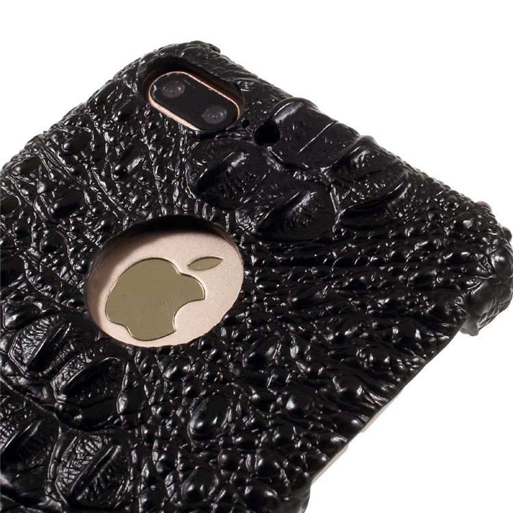X-FITTED Crocodile Genuine Leather Coated Hard PC Case for iPhone 7 Plus - Black-3