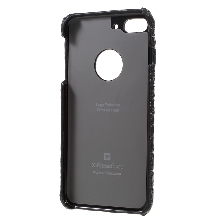 X-FITTED Crocodile Genuine Leather Coated Hard PC Case for iPhone 7 Plus - Black-5