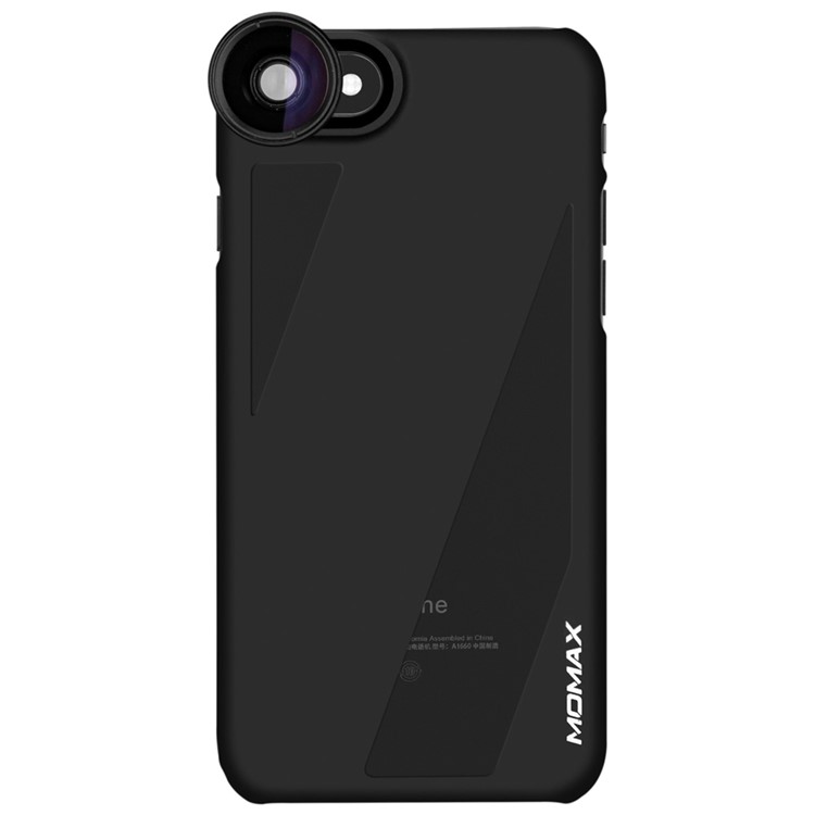 MOMAX X-Lens Case 2 in 1 Clip-on 120° Wide Angle + 15X Macro Lens Set for iPhone 8 / 7 - Black-2