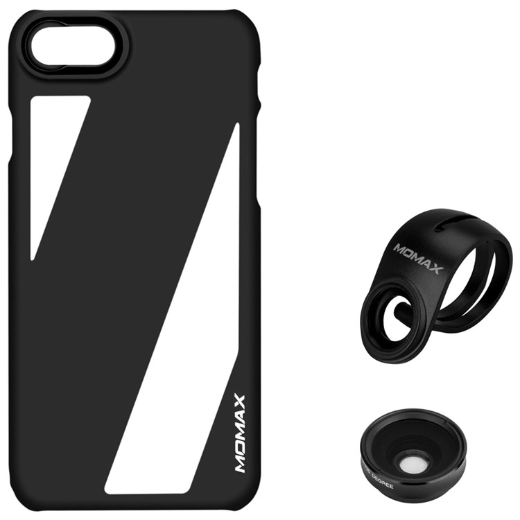 MOMAX X-Lens Case 2 in 1 Clip-on 120° Wide Angle + 15X Macro Lens Set for iPhone 8 / 7 - Black-9
