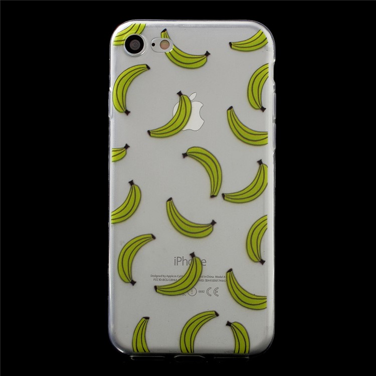 Clear IMD TPU Back Case for iPhone 7 4.7 inch - Multiple Bananas-1