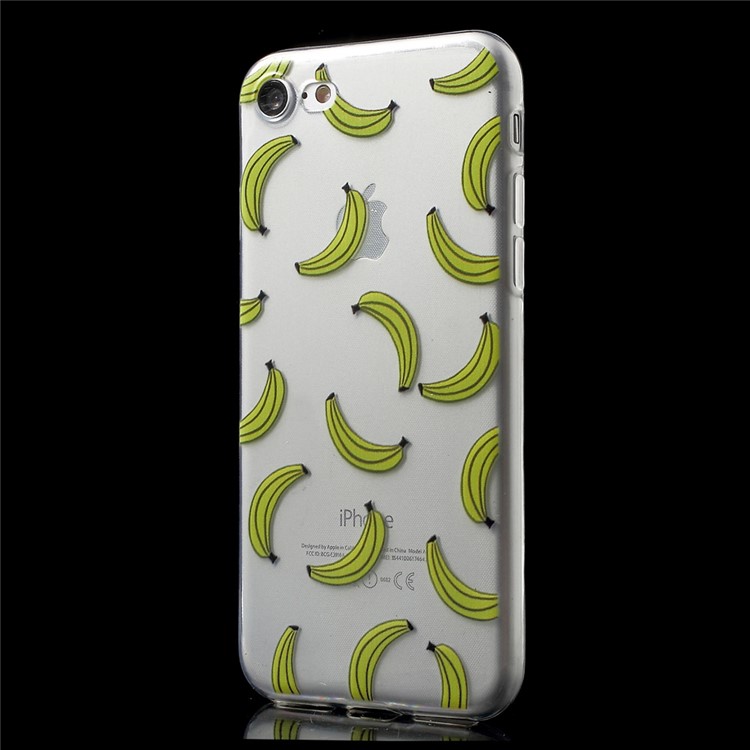 Clear IMD TPU Back Case for iPhone 7 4.7 inch - Multiple Bananas-2