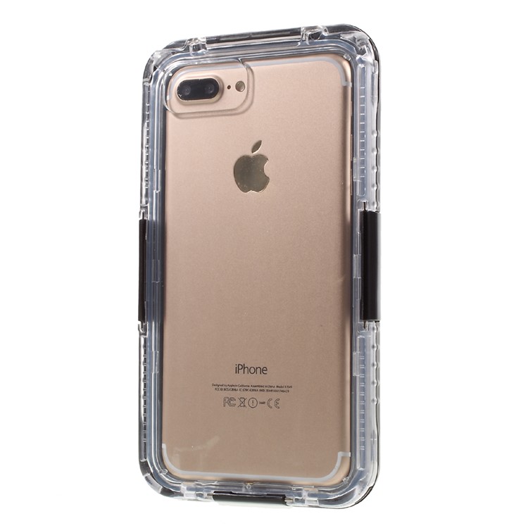 For iPhone 7 Plus / 6s Plus / 6 Plus IP68 Underwater Waterproof Case Dirt/Dust/Snow Proof Cover - Black-3