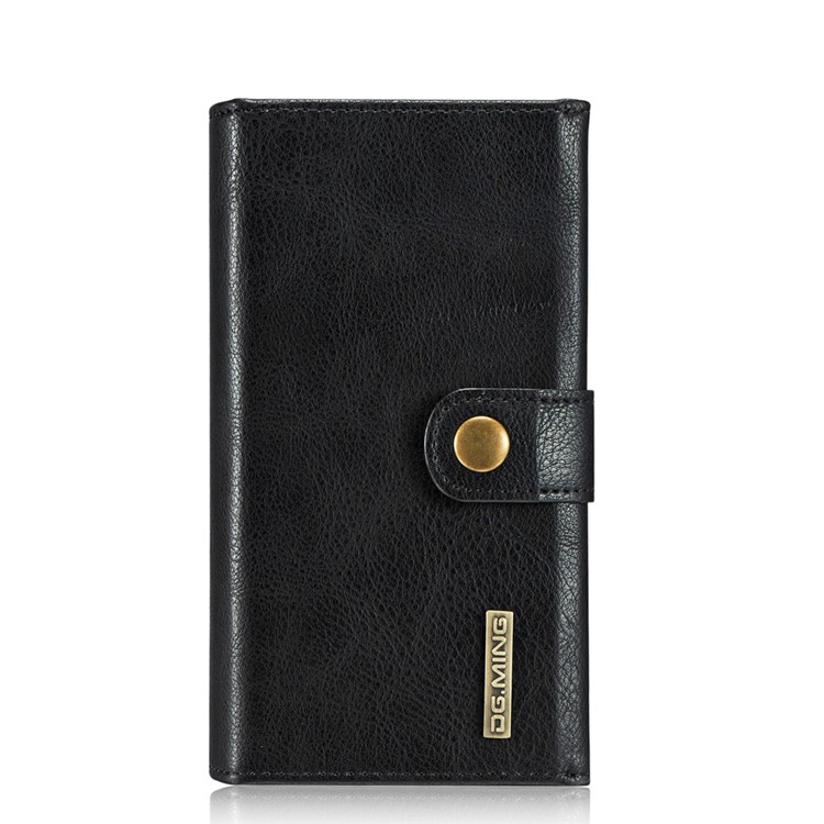 DG. MING Para La Billetera De Múltiples Ranuras De Cuero Dividida De Iphone 7 + Funda Extraíble Para PC - Negro-2