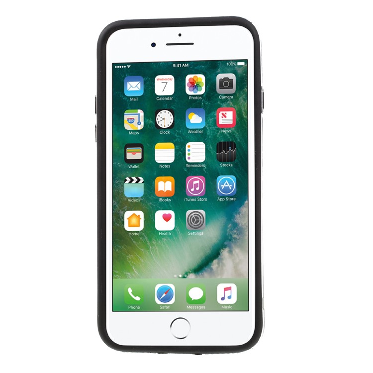 Transparent PC + TPU Bumper Case for iPhone 7 4.7 - Black-2