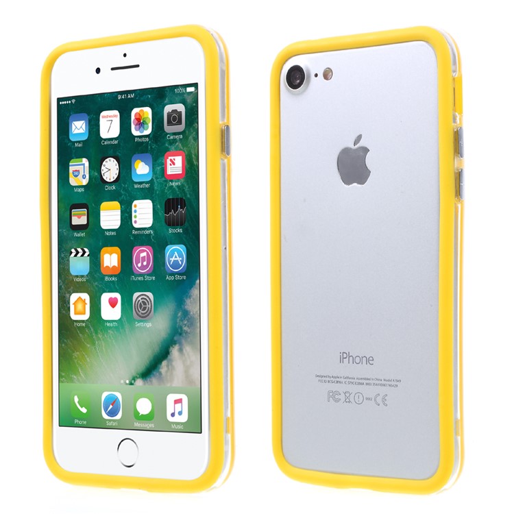 

Transparent PC + TPU Bumper Frame Cover for iPhone 7 / 8 4.7 - Yellow