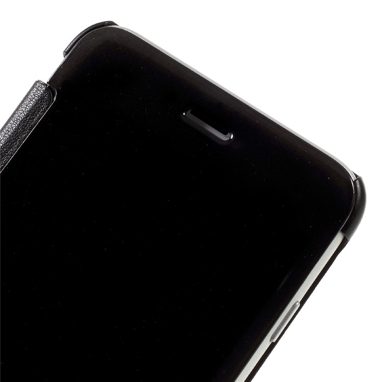 Translucent View Window Plastic Flip Case for iPhone 7 Plus - Black-6