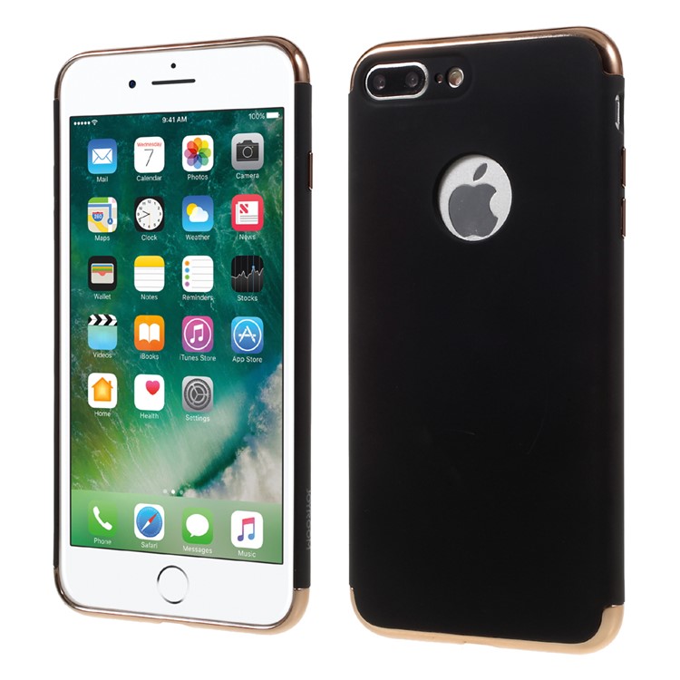 JOYROOM Rubberized Plating Hard Cover for iPhone 7 Plus - Black-1