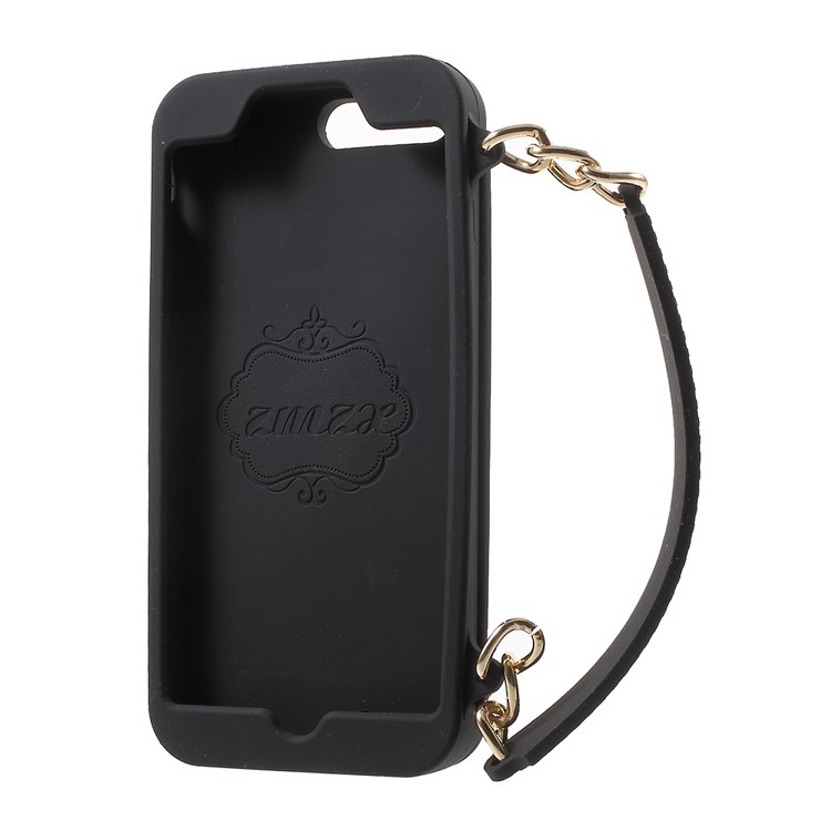 Grid Pattern Handbag Style Silicone Case for iPhone 7 Plus 5.5 inch - Black-6