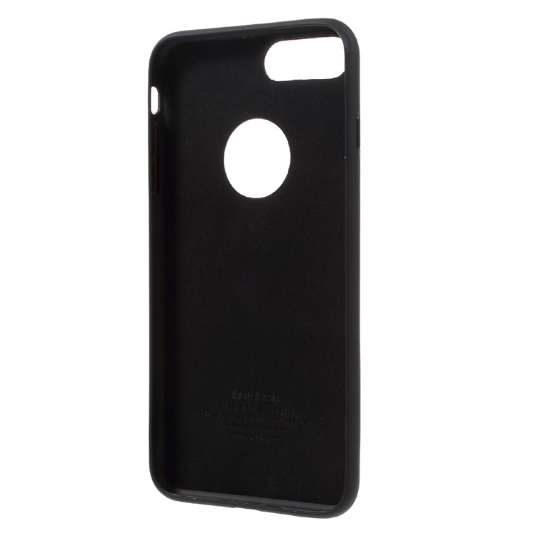 KAIYUE for iPhone 7 Plus Cloth Texture Leather Coated TPU Cover - Black-6