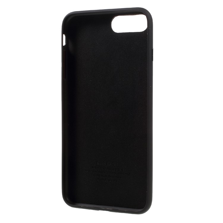 KAIYUE Number 7 Pattern Leather Coated Flexible TPU Back Case for iPhone 7 Plus - Black-5