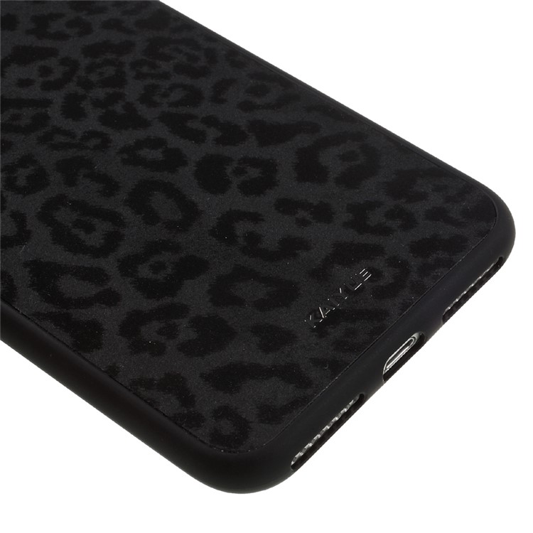 KAIYUE Leopard Texture Leather Coated TPU Case for iPhone 7 Plus - Black-4