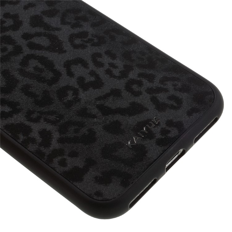 KAIYUE Leopard Texture Leather Coated TPU Case for iPhone 7 4.7 inch - Black-4
