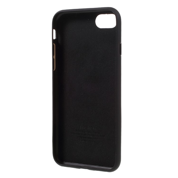 KAIYUE Leopard Texture Leather Coated TPU Case for iPhone 7 4.7 inch - Black-5