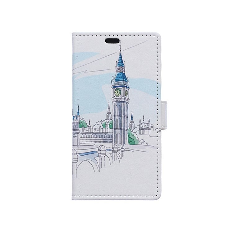 Pattern Printing Leather Wallet Stand Case for iPhone 7 Plus - Big Ben-1