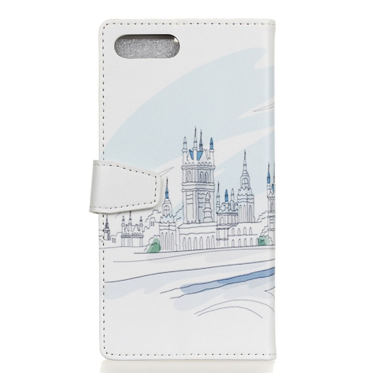 Pattern Printing Leather Wallet Stand Case for iPhone 7 Plus - Big Ben-2