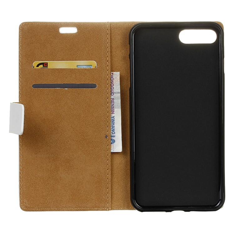 Pattern Printing Leather Wallet Phone Cover for iPhone 7 Plus 5.5 - Girl Holding Heart Balloon-5