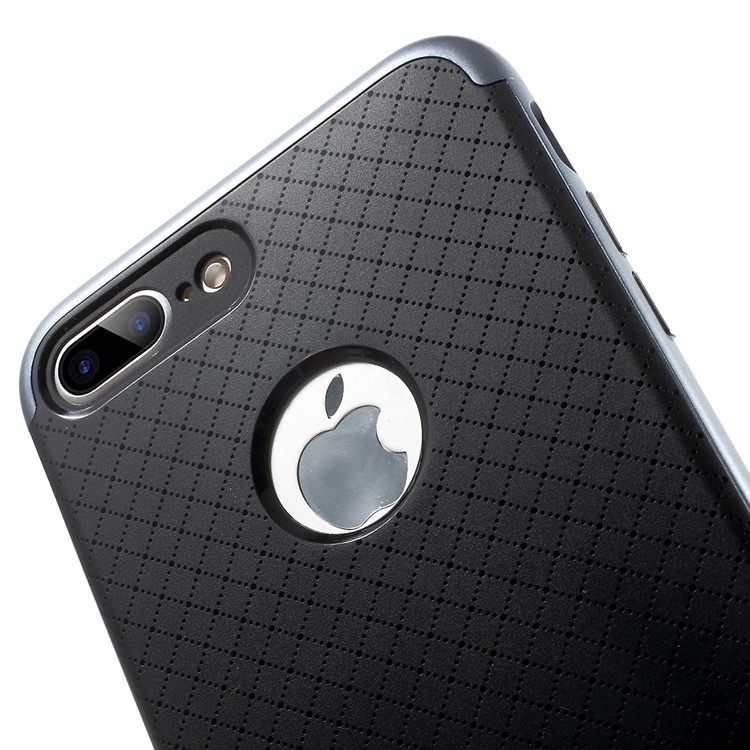 IPAKY PC Frame + TPU Back Hybrid Case for iPhone 7 Plus - Grey-6