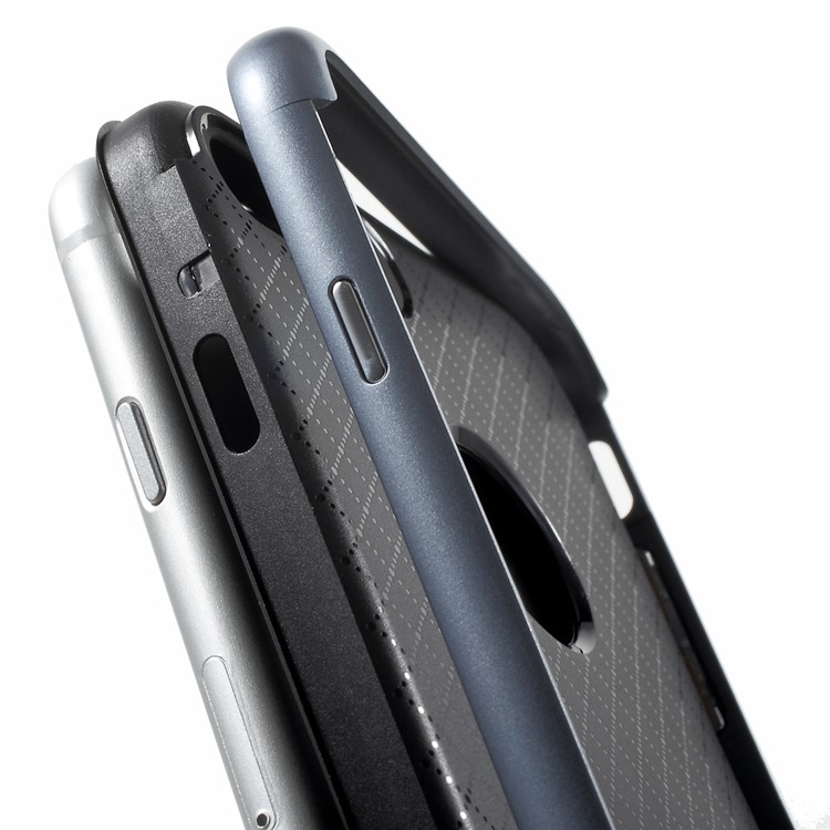 IPAKY PC Frame + TPU Back Hybrid Case for iPhone 7 Plus - Grey-8