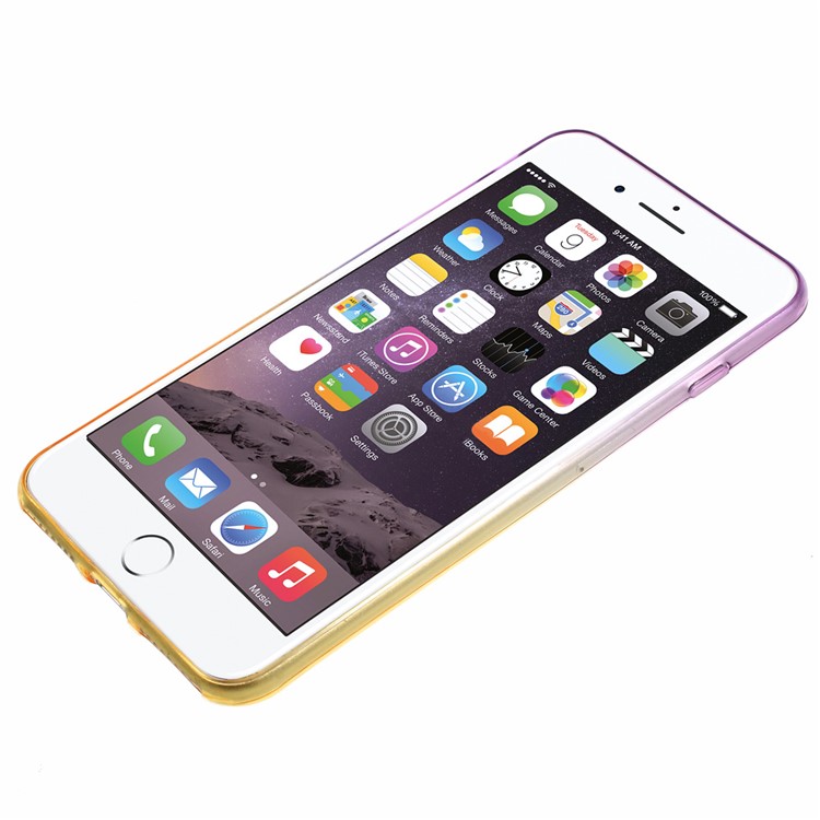 Gradient Color TPU Gel Case for iPhone 7 Plus 5.5 - Purple / Yellow-2