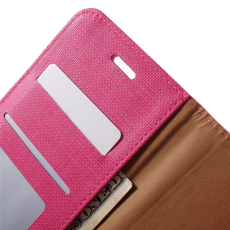 Small Grids Leather Case Wallet Cover for iPhone 7 Plus 5.5 Inch - Rose-7
