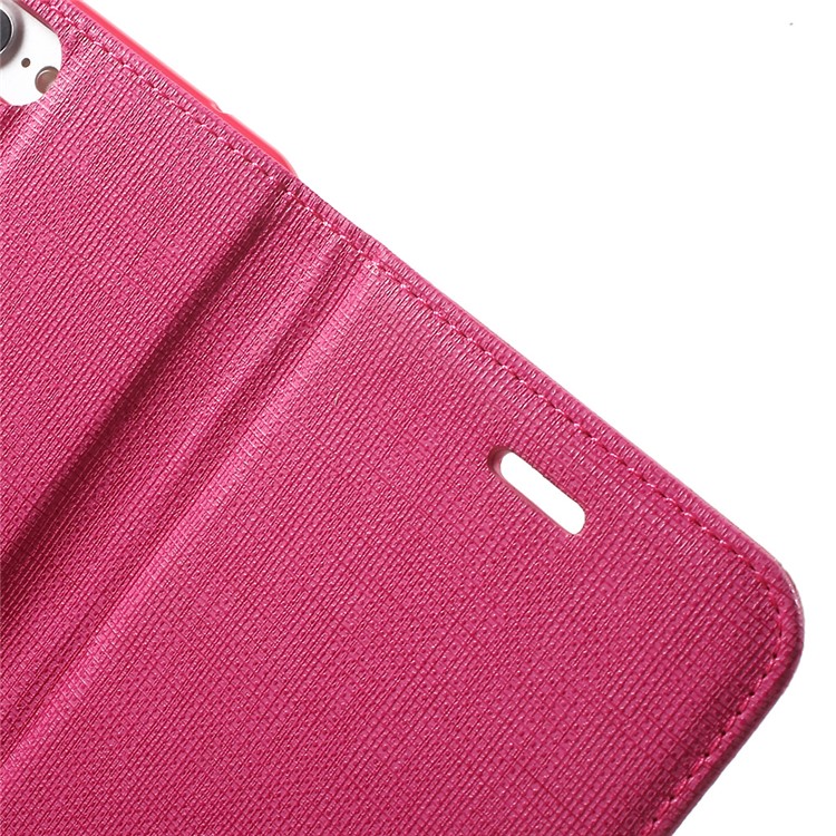 Small Grids Leather Case Wallet Cover for iPhone 7 Plus 5.5 Inch - Rose-8
