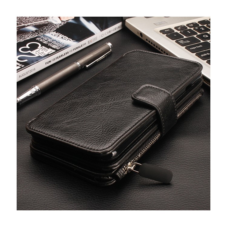 Detachable 2-in-1 Multi Card Slots Wallet Phone Case for iPhone 6s / 6 - Black-2