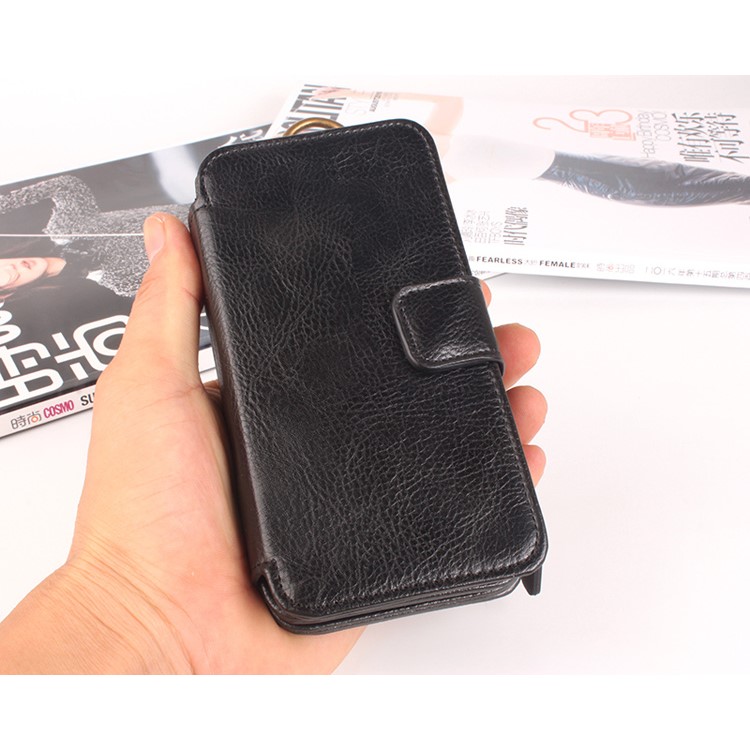 For iPhone 6s Plus / 6 Plus Multi-functional Detachable 2-in-1 Wallet Case + Leather Coated TPU Back Case - Black-12