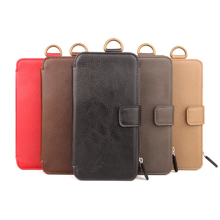 For iPhone 6s Plus / 6 Plus Multi-functional Detachable 2-in-1 Wallet Case + Leather Coated TPU Back Case - Black-15