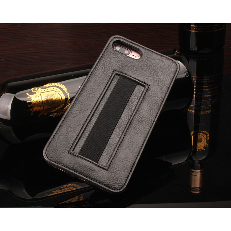 Litchi Pattern 2 in 1 Magnetic Absorbed Multi-slot Wallet Leather Case for iPhone 7 Plus - Black-5