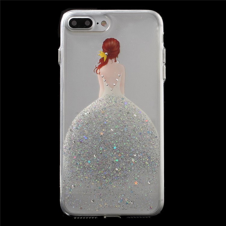 JOYROOM Olly Series Girl in Bling Dress Pattern TPU Case for iPhone 7 Plus 5.5 - Silver-2